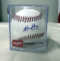 Michael Young Autographed Ball 202//207